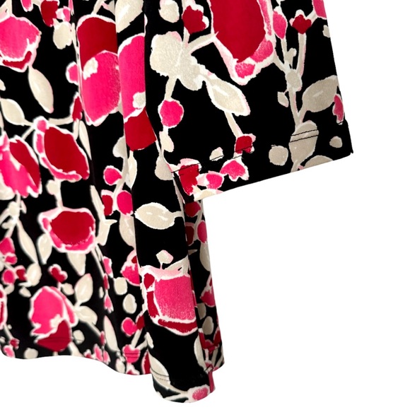 Alfani Tunic Collared Long Sleeve Black & Pink Floral  Size 2X - Picture 7 of 16